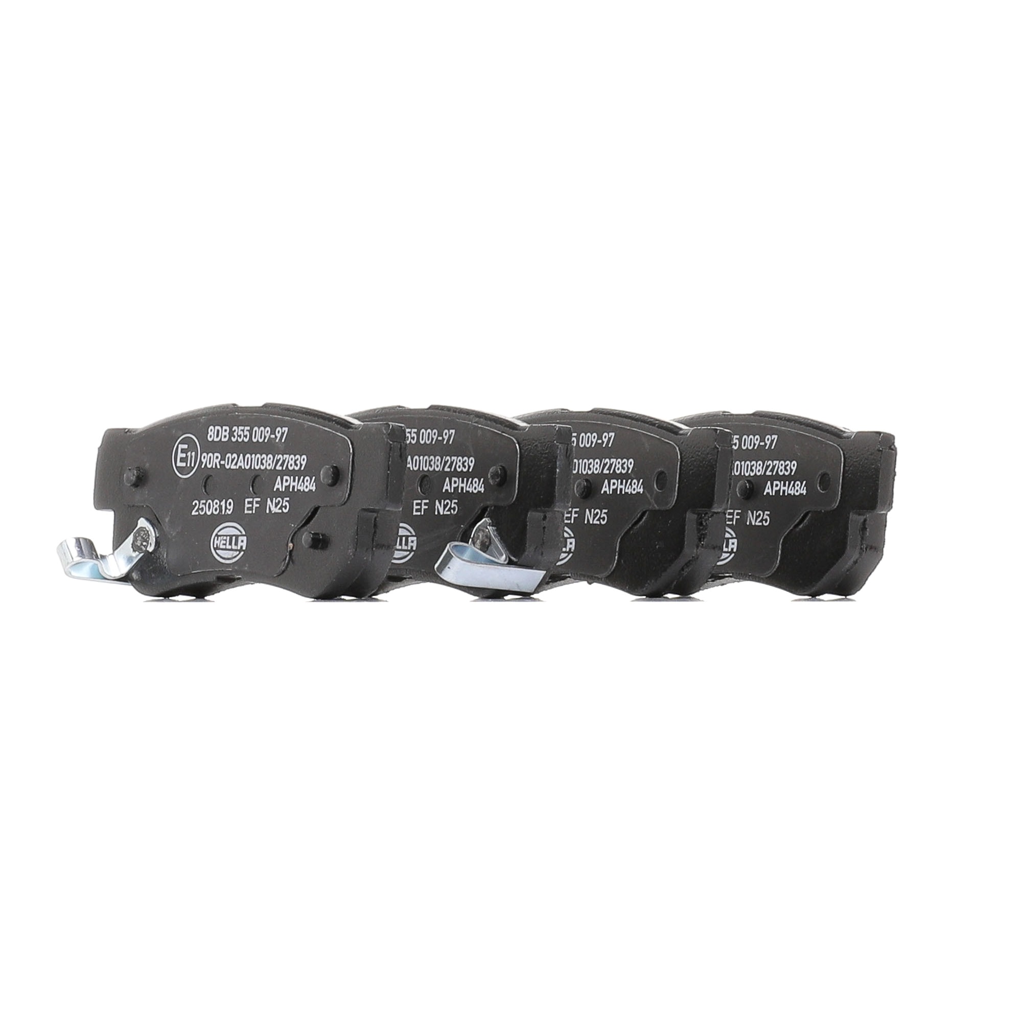 Комплект спирачно феродо, дискови спирачки 58302-3FA00 HELLA 8DB355009-971 HYUNDAI, KIA