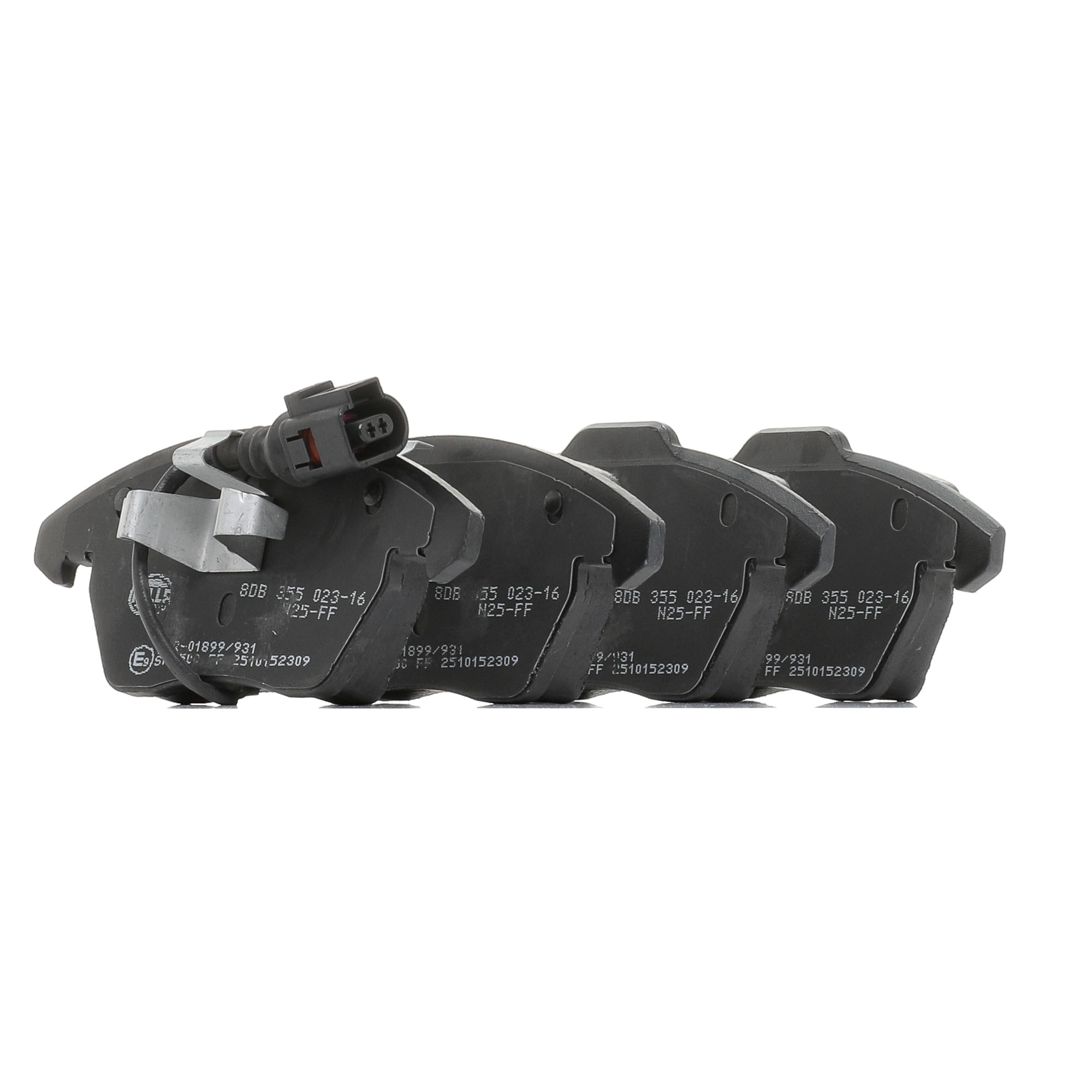 Remblokken 8P0698302A HELLA 8DB355023-161 VOLKSWAGEN, AUDI, SKODA, SEAT, CUPRA
