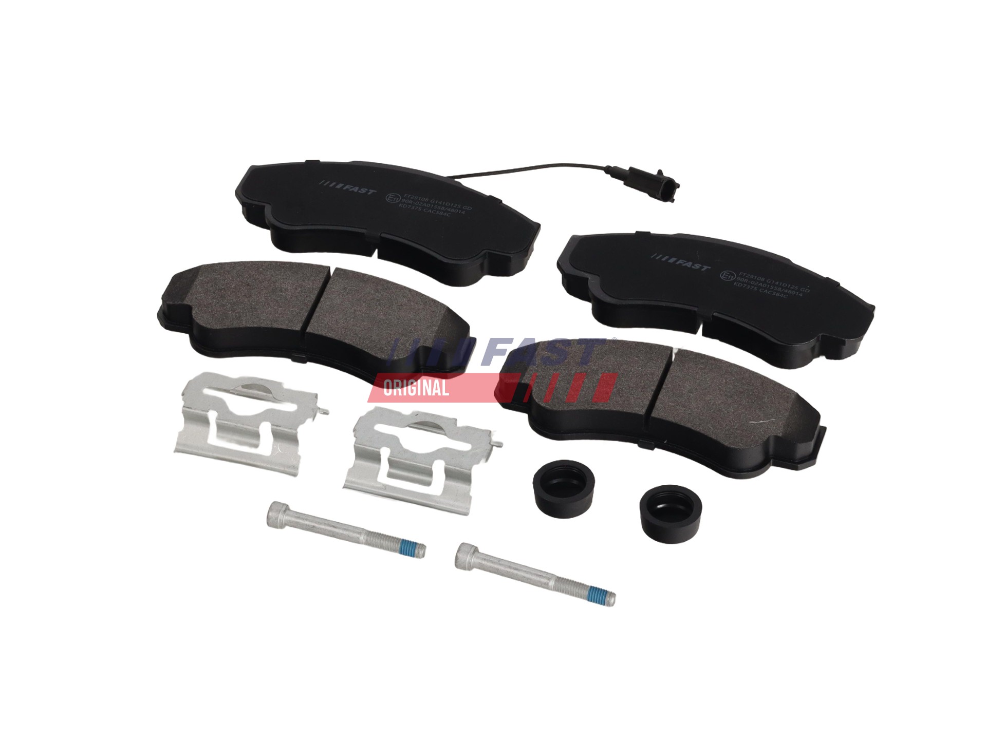 FAST FT29108 Kit pastiglie freni Largh.: 165mm, Spessore: 19mm