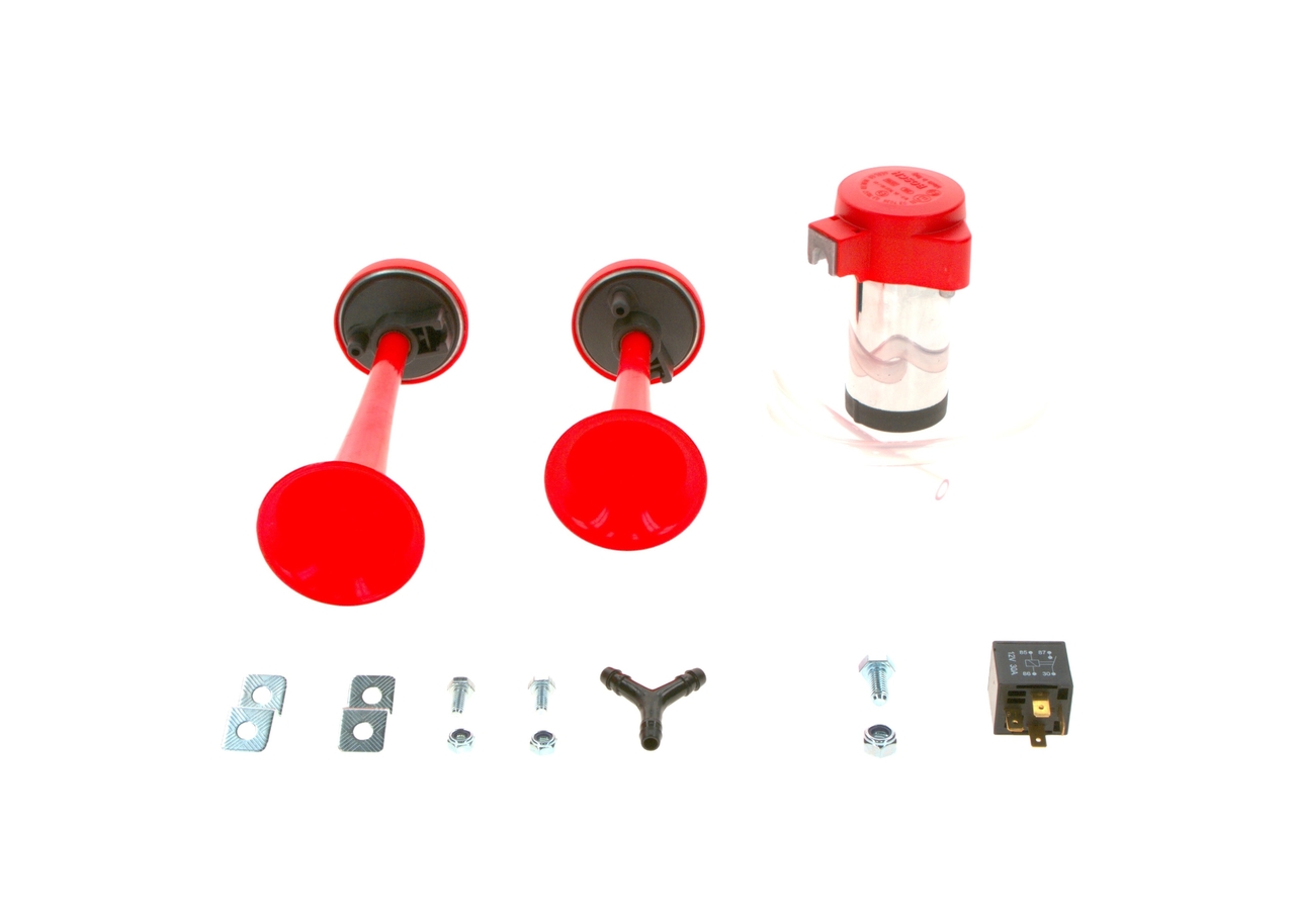 BH-AF BOSCH 2-3 TONE, 12V 2-TONE; RED
