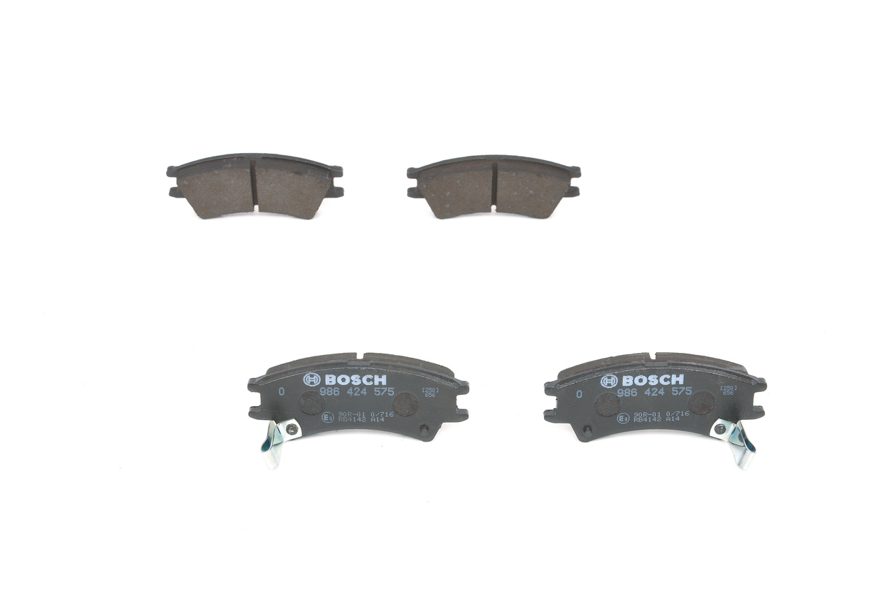 BOSCH 0 986 424 575 Комплект спирачно феродо, дискови спирачки ширина: 104,8mm, височина: 41,4mm, дебелина: 16,6mm