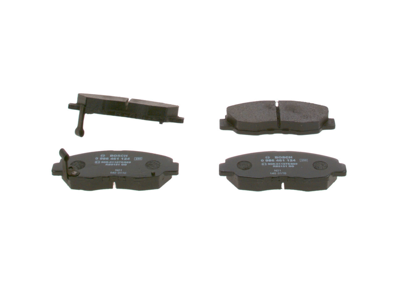 BOSCH 0 986 461 124 Комплект спирачно феродо, дискови спирачки ширина: 137,9mm, височина: 52,4mm, дебелина: 18,4mm