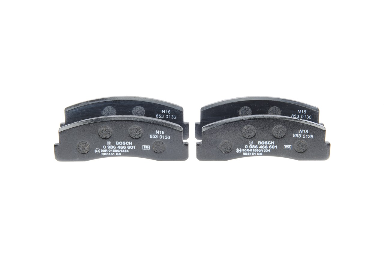 BOSCH 0 986 466 601 Fékbetét készlet, tárcsafék Szélesség: 125,4mm, Magasság: 45mm, Vastagság: 15,75mm