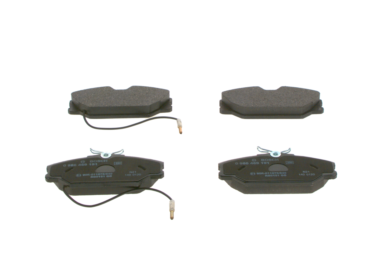 Brake pad set, disc brake BOSCH E1 90R - 011075/840 rating