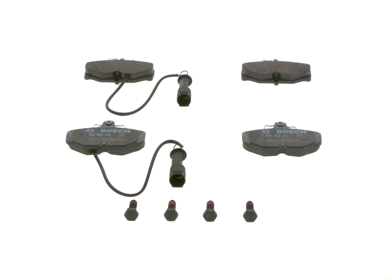 BOSCH 0 986 469 820 Комплект спирачно феродо, дискови спирачки ширина: 89,8mm, височина: 54mm, дебелина: 14mm