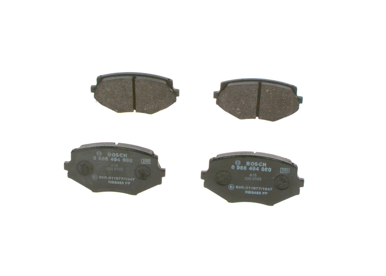 Bremsbeläge NAY5-33-23ZC BOSCH 0986494080 MAZDA, MITSUBISHI, MERCURY