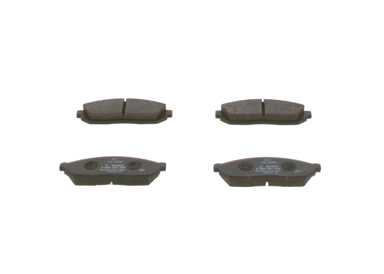 Bremsbeläge 0 986 494 208 BOSCH 5521078 CITROЁN, HONDA, SUZUKI, CHEVROLET, LAND ROVER