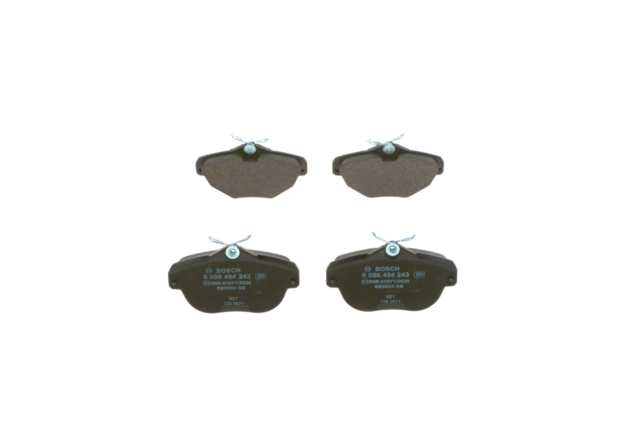 Bremsbeläge 0 986 494 243 BOSCH 425329 PEUGEOT, CITROЁN, DS