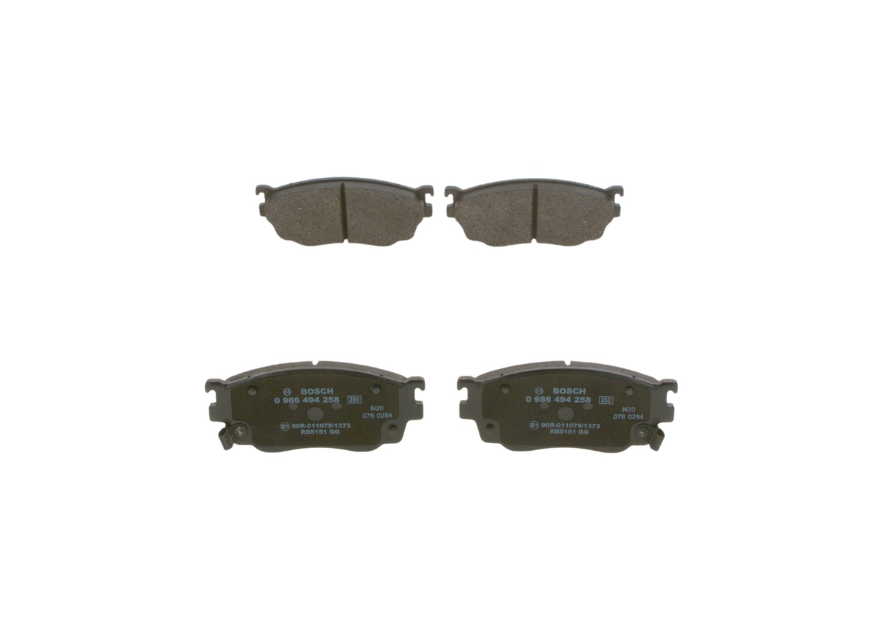 Bremsbeläge 0 986 494 258 BOSCH GJYB3323ZD HYUNDAI, MAZDA, MERCURY