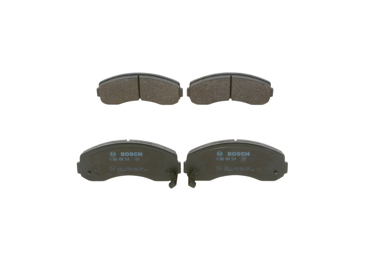 BP1204 BOSCH 0986494314 Спирачни накладки KIA K2700 оригинални цена