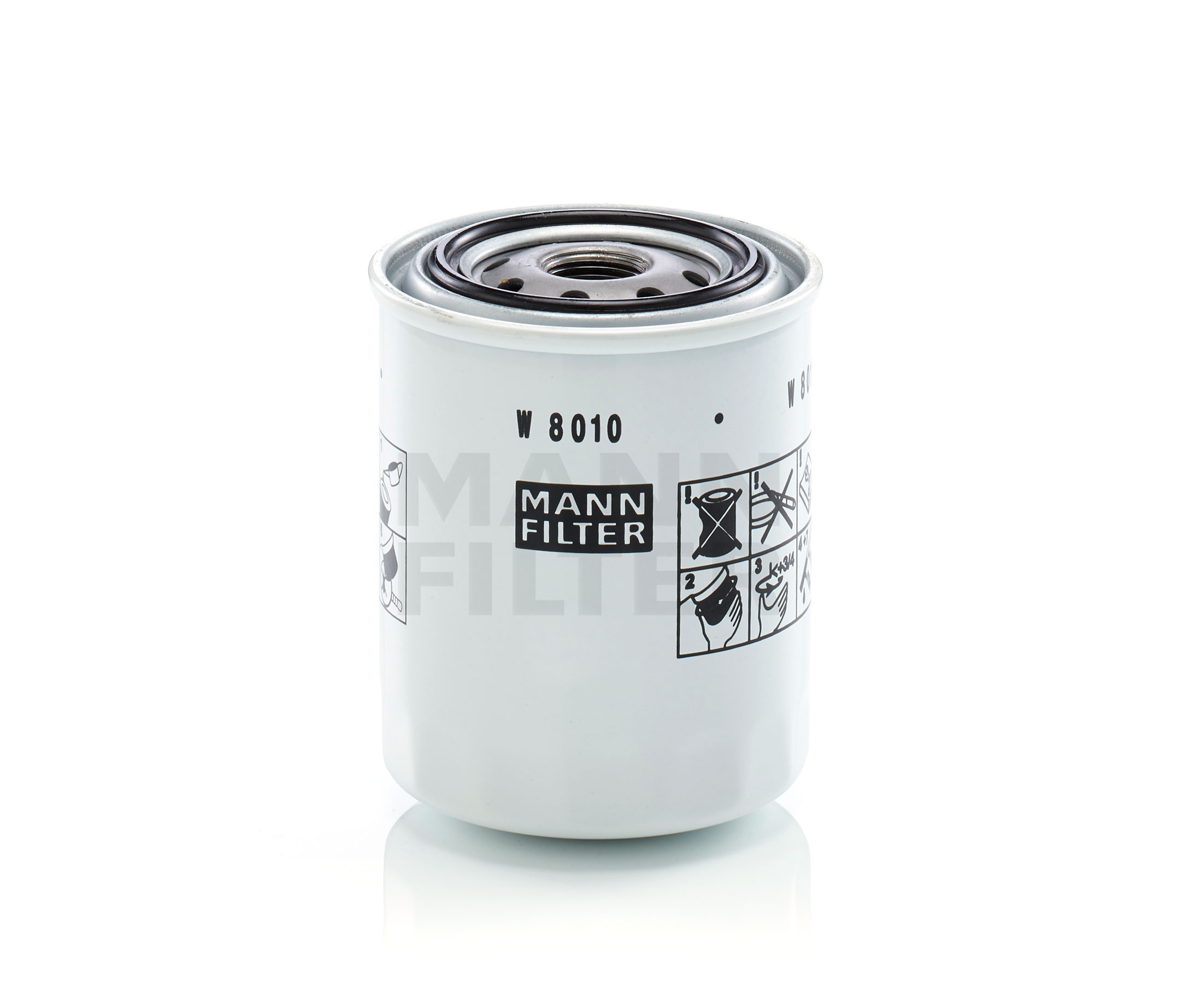 MANN-FILTER W 8010 Filtro de aceite Ø: 80mm, Ø: 80mm, Altura: 100mm