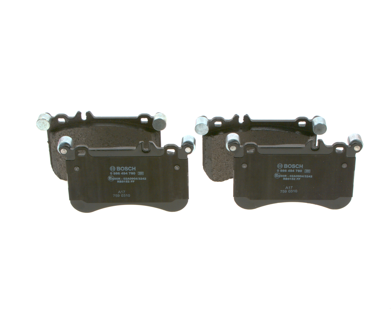Bremsbeläge 0 986 494 780 BOSCH A0064201620 MERCEDES-BENZ