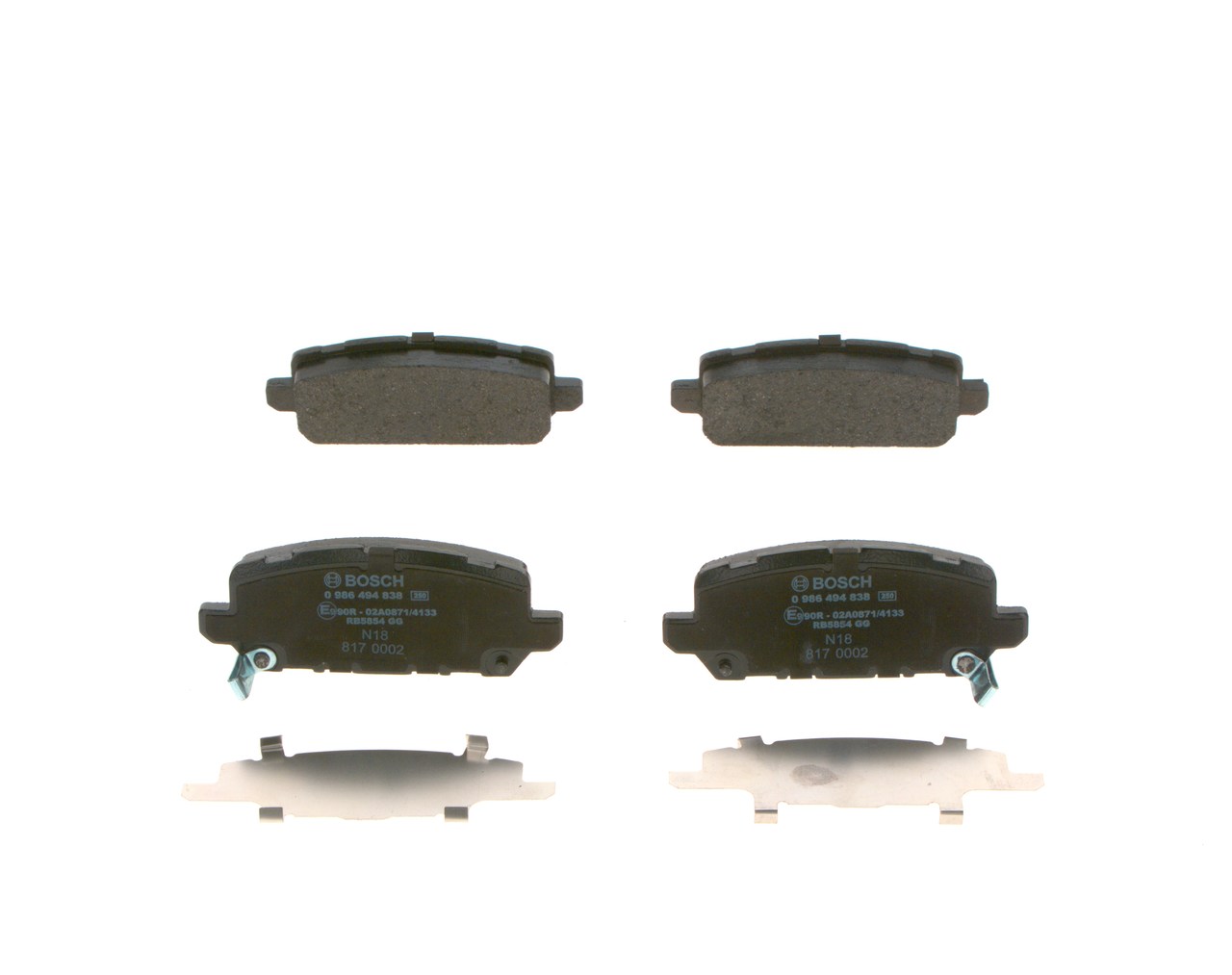 BP2012 BOSCH 0986494838 HONDA Stepwgn V (DBA-RP_) Racing brake pads