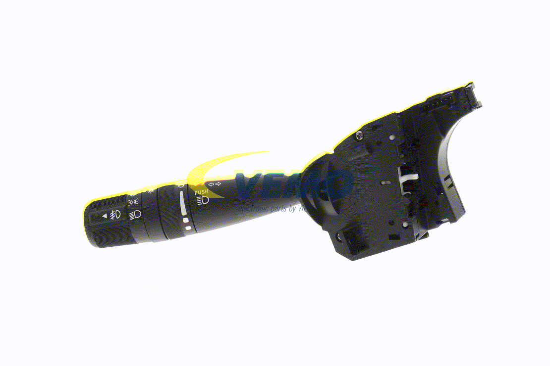 VEMO V33-80-0014 Conmutador en la columna de dirección Número de enchufes de contacto: 11polos, con función intermitente, con función de conmutación de luces, con Tempomat, con función de luz antiniebla, Con función de luz de carretera, sin función de luz antiniebla trasera