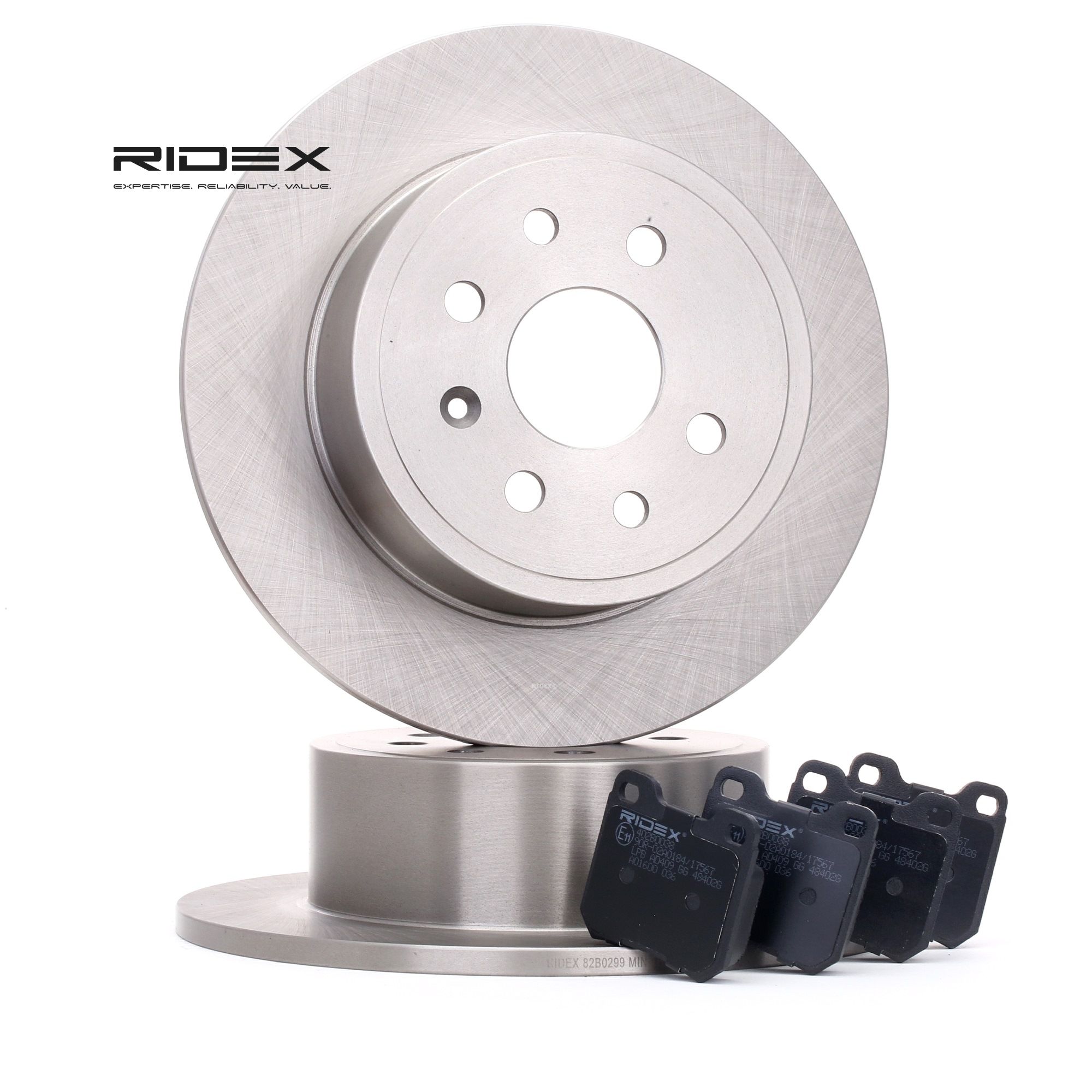 Brake disc and pad sets RIDEX 3405B0141 rating