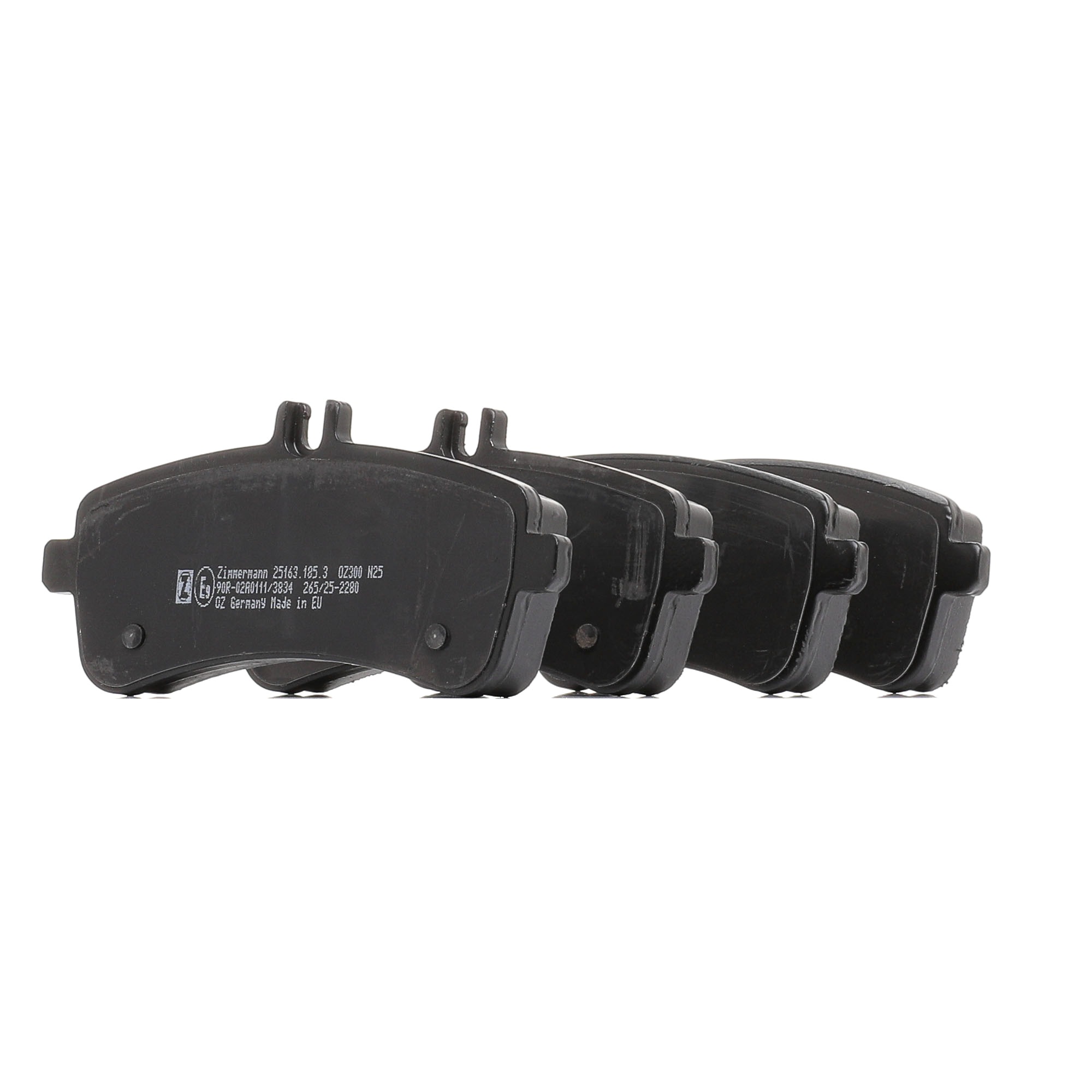 Комплект спирачно феродо, дискови спирачки A0074200320 ZIMMERMANN 25163.185.3 MERCEDES-BENZ