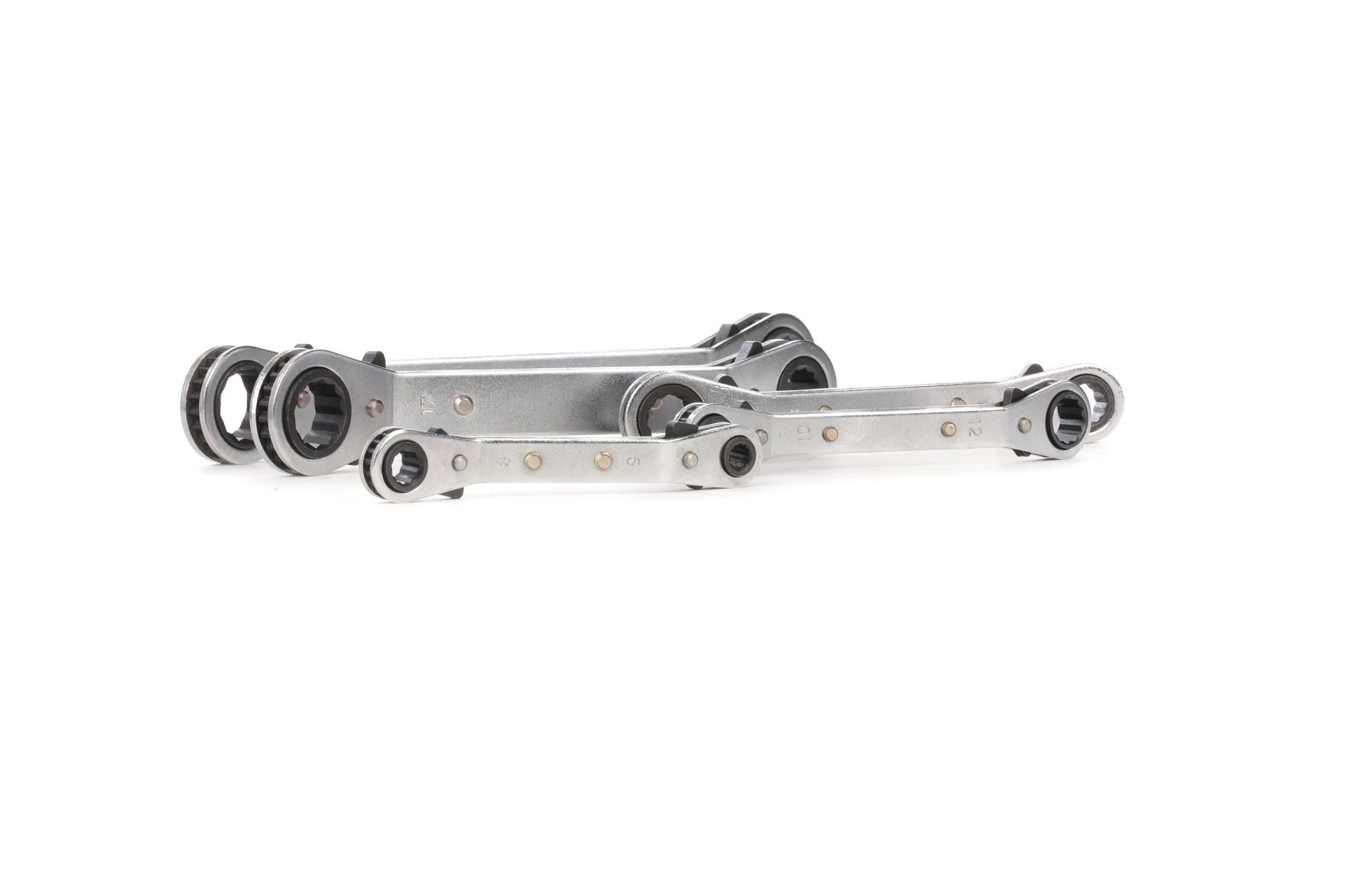 ENERGY NE00063 Ratchet Double Ring Spanner Set with ratchet function, Number of tools: 5, Spanner Size: 19x21 mm-image-13638247
