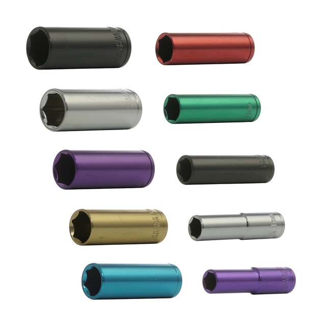 Steckschlüsselsatz Maße Antriebsvierkant: 10 (3/8")mm (Zoll), SW: 10, 11, 12, 13, 14, 15, 16, 17, 18, 19 mm