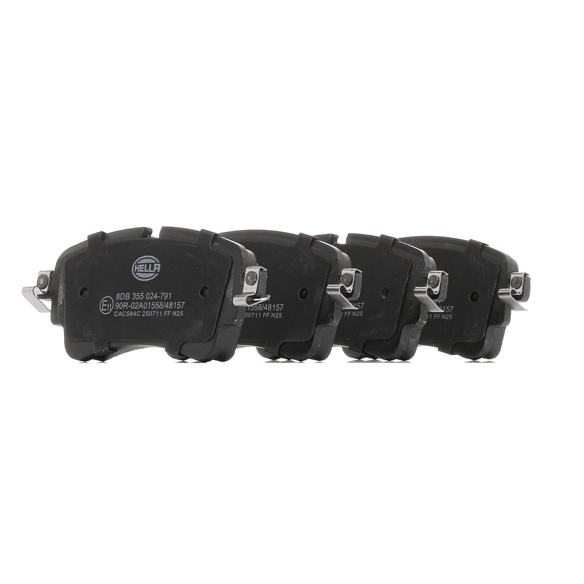 Комплект спирачно феродо, дискови спирачки 80A 698 451B HELLA 8DB355024-791 VW, AUDI, SKODA, SEAT, PORSCHE