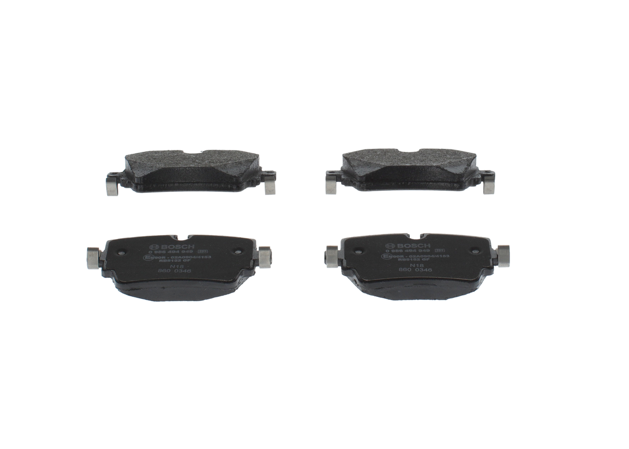Bremsbeläge 0 986 494 949 BOSCH C2D49907 JAGUAR