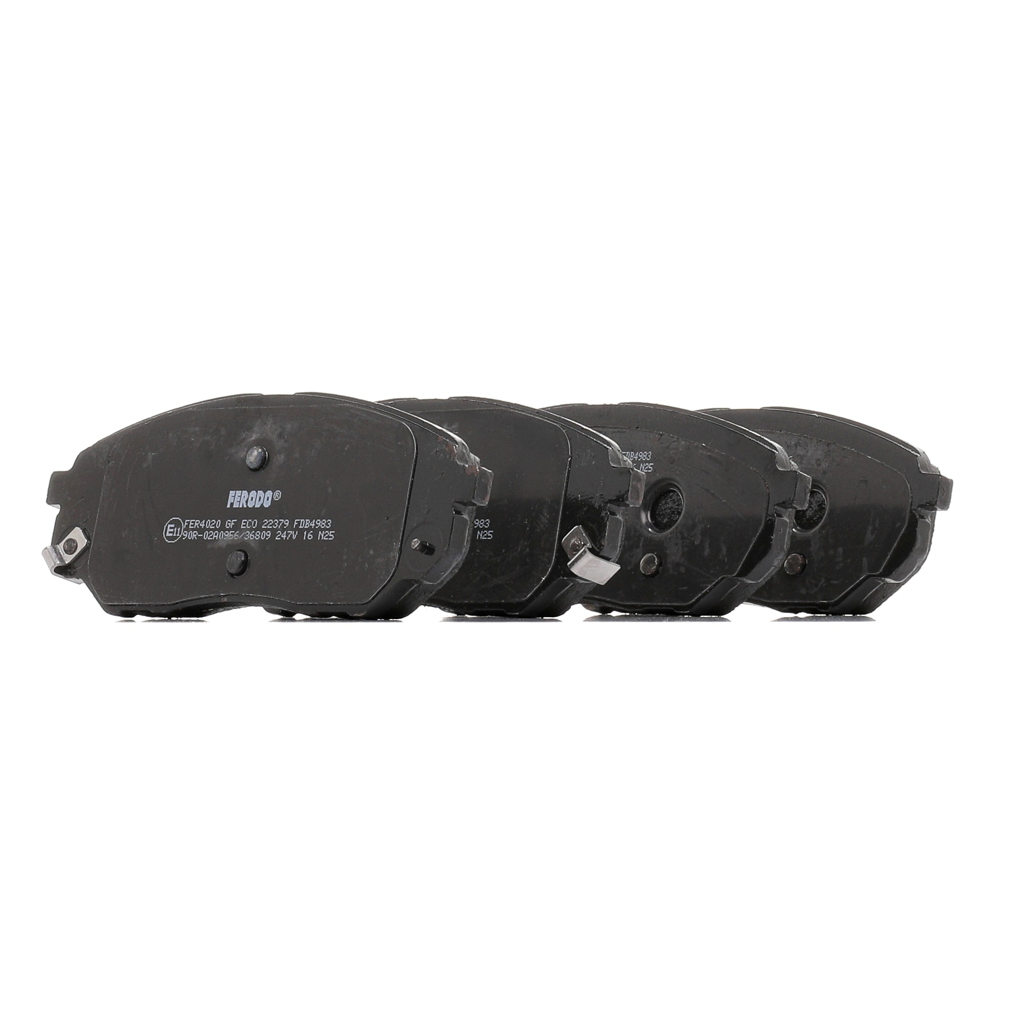 FERODO FDB4983 Plaquettes de frein Largeur: 152,3mm, Hauteur: 58,8mm