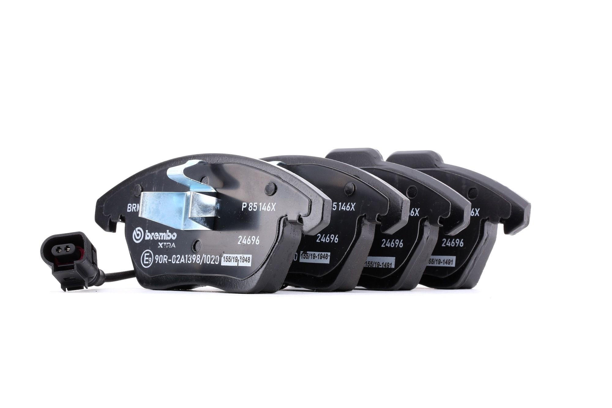 Brembo P 85 026 – Pastiglie Freno Anteriori Con Sensore Usura, Per Sistemi Teves (WVA 20676/20678)