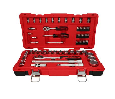 Socket set Square Drive Tang Size: 12.5 (1/2"), 6.3 (1/4")mm (inch)