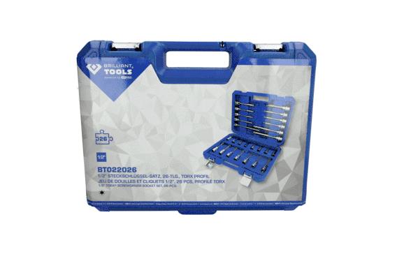 Socket set KS TOOLS BT022026 Square Drive Tang Size: 12.5 (1/2")mm (inch) Socket set Square Drive Tang Size: 12.5 (1/2")mm (inch)