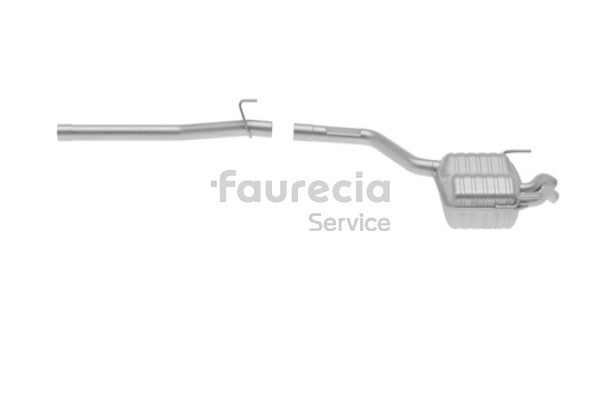 Endschalldämpfer FS50173 Faurecia 2024901521 MERCEDES-BENZ