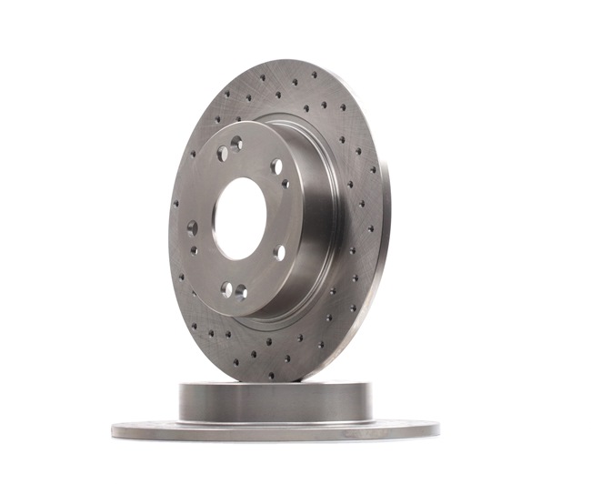 RIDEX Brake disc kit Perforated, Solid, with bolts/screws