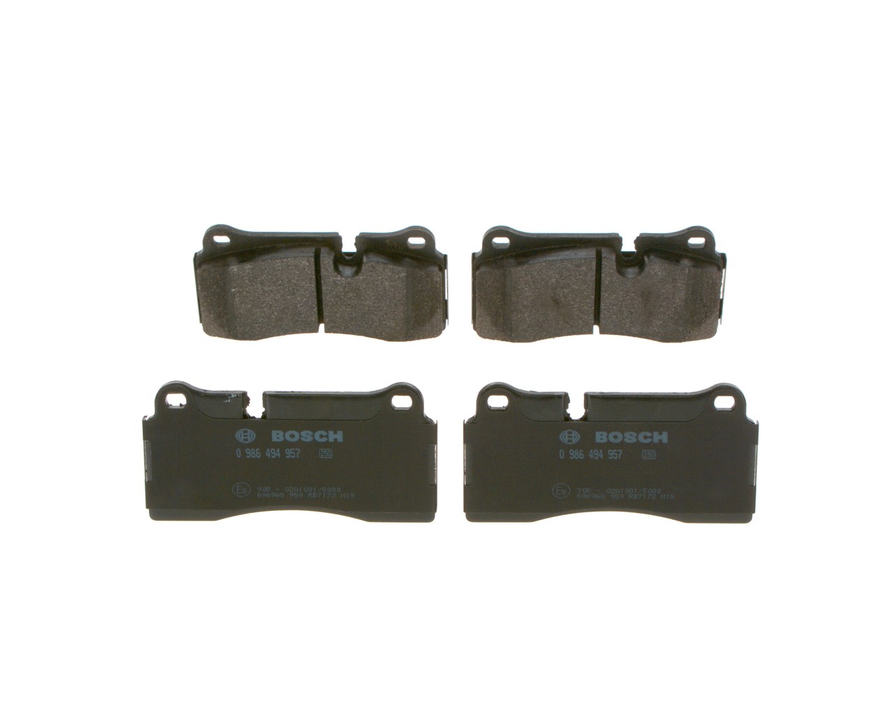 Brake pad set, disc brake BOSCH E9 90R - 02A1081/5080 rating