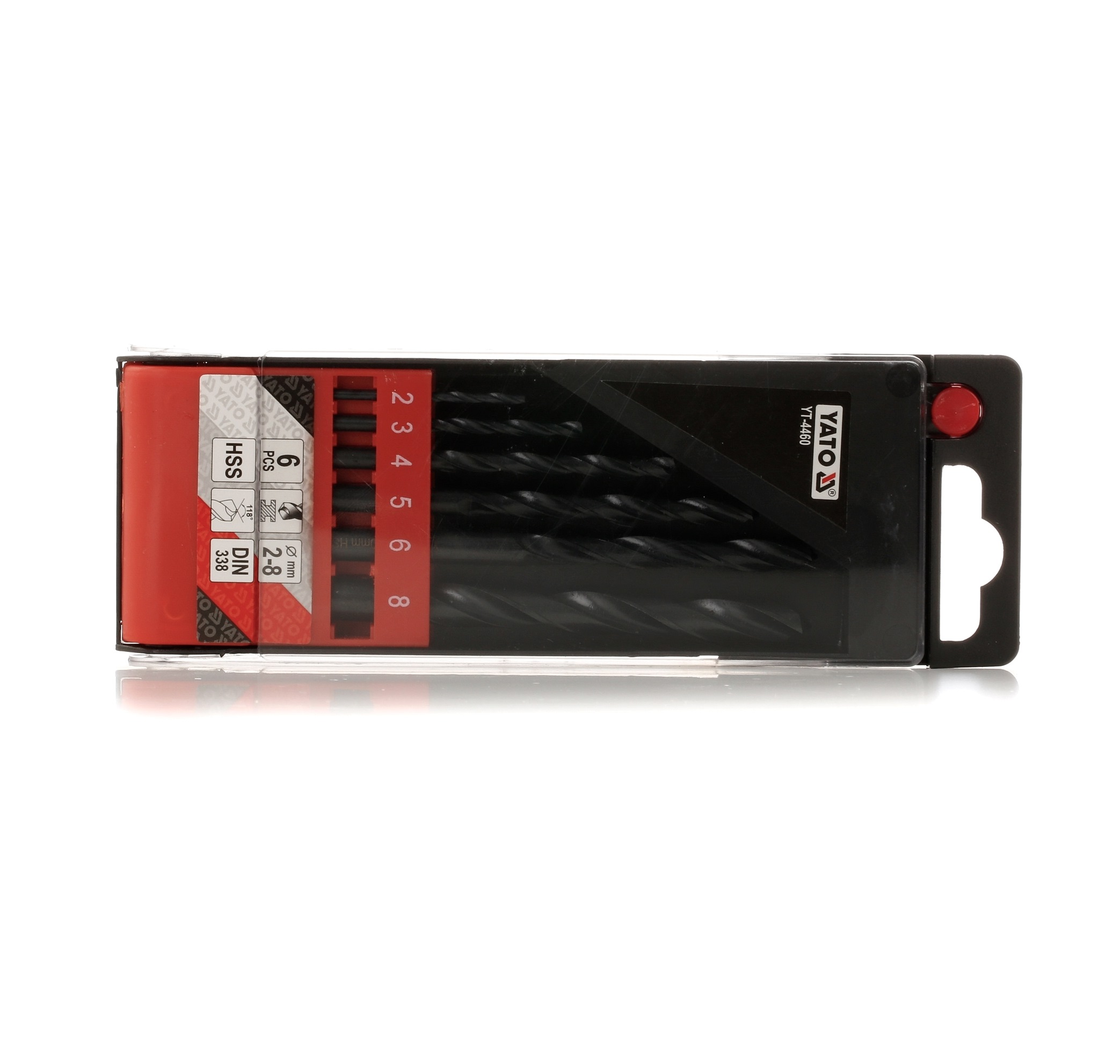 YATO Serie di punte elicoidali metalliche YT-4460 6 8mm 2mm
