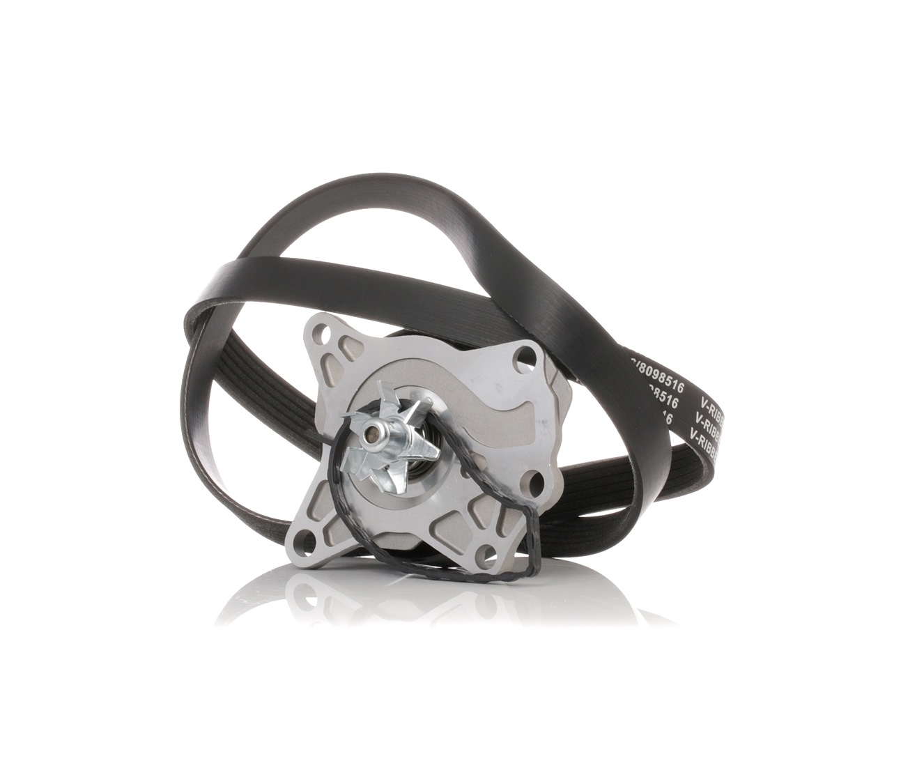 Water Pump + V-Ribbed Belt Kit RIDEX 4172P0007 rating