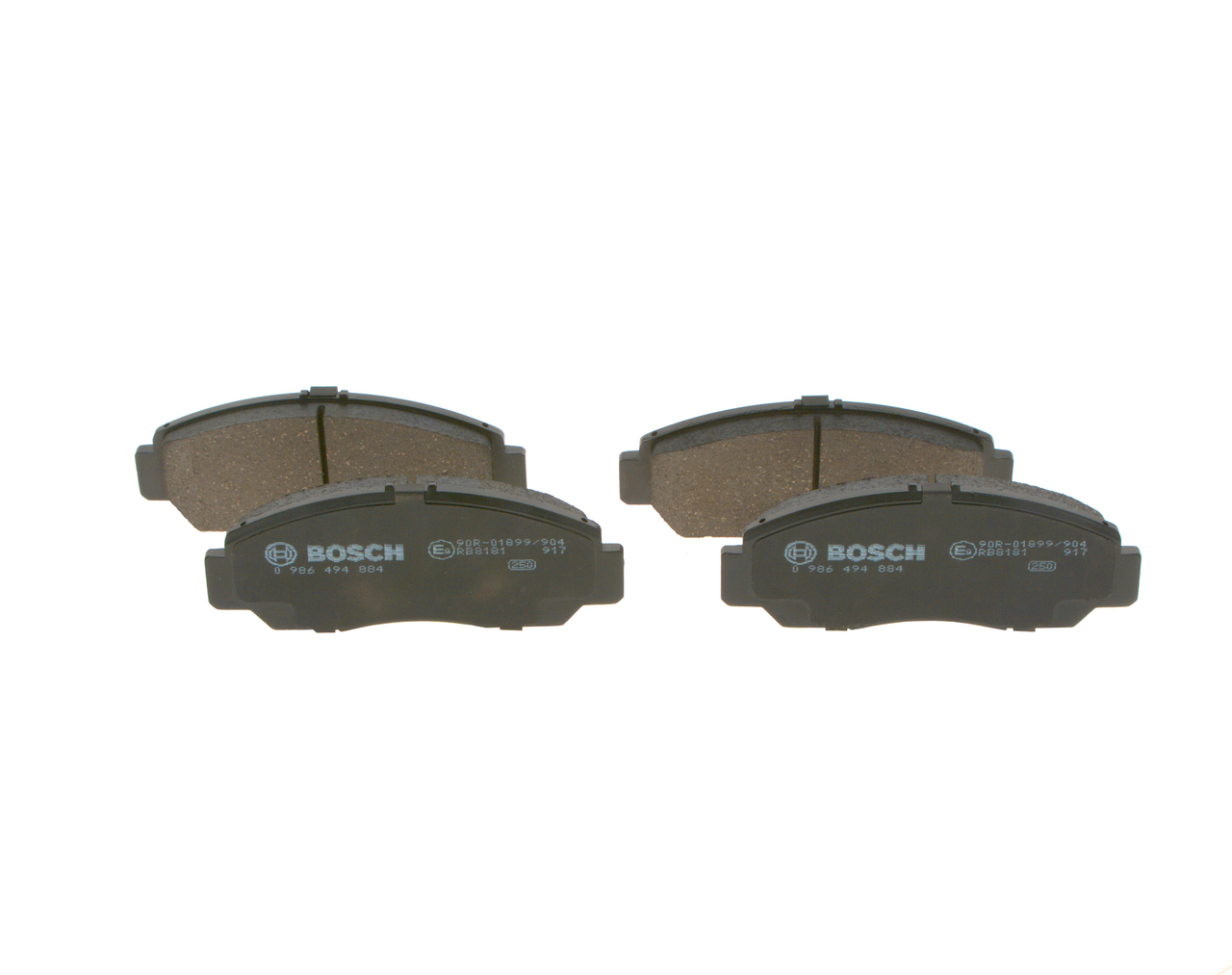 Bremsbeläge 0 986 494 884 BOSCH 581013EE00 HYUNDAI, CITROЁN, MAZDA, KIA, SUZUKI