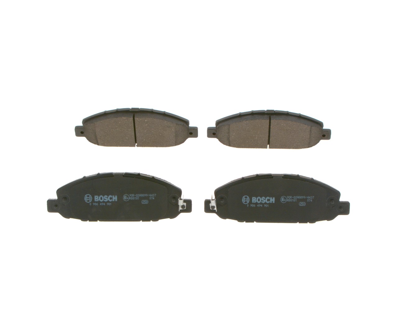 Bremsbeläge 0 986 494 901 BOSCH QA104493 MITSUBISHI, ISUZU