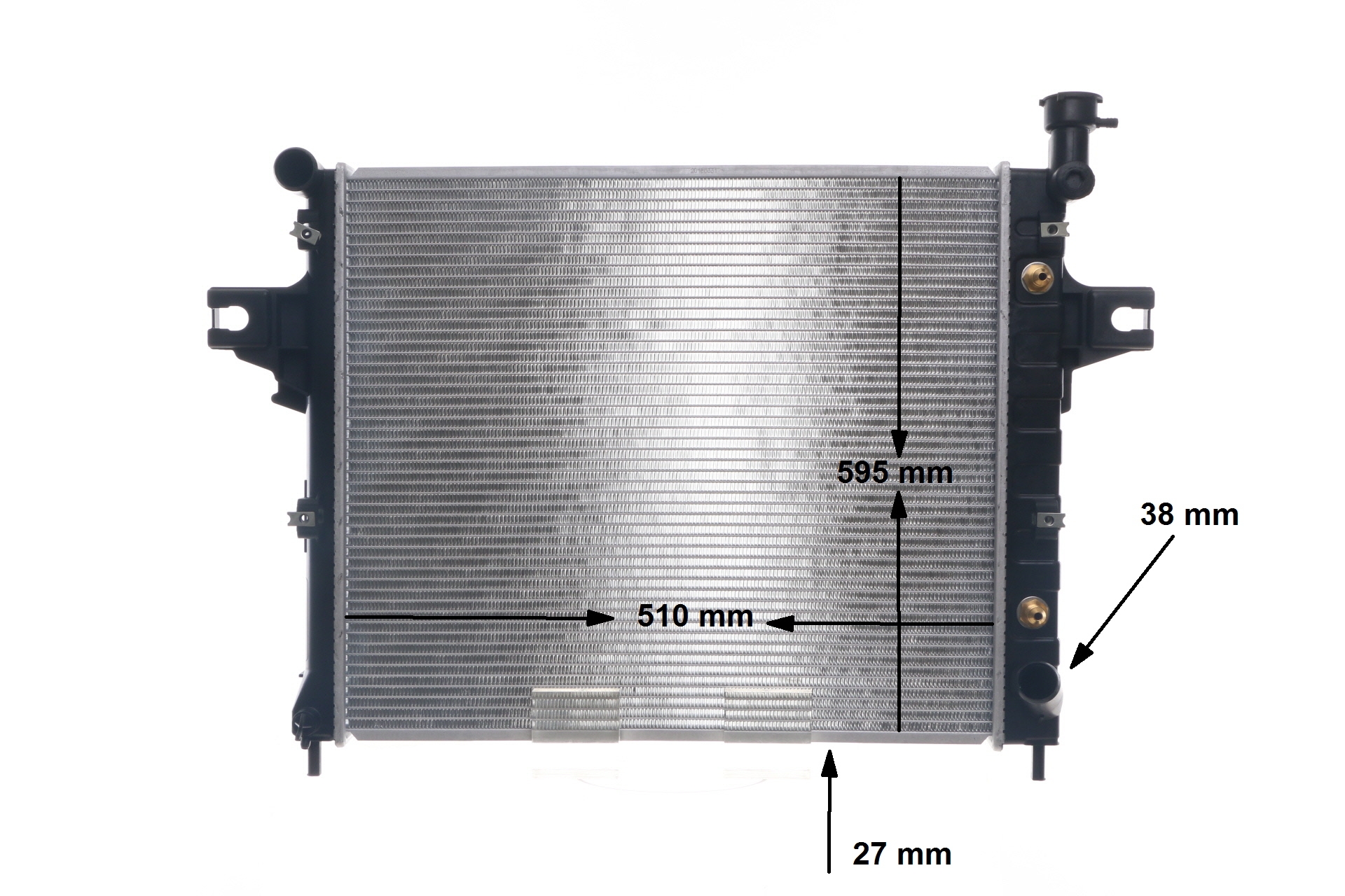 Kühler, Motorkühlung CR 1562 000S MAHLE ORIGINAL 52079883AB VOLVO, JEEP, CHRYSLER