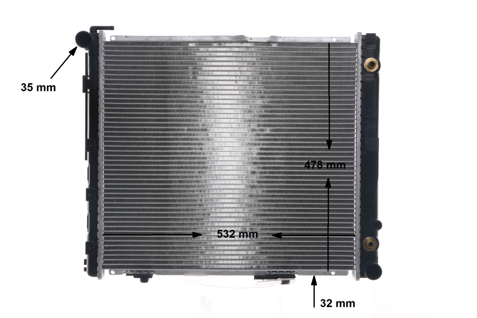 Engine radiator A1245001702 MAHLE ORIGINAL CR293000S MERCEDES-BENZ