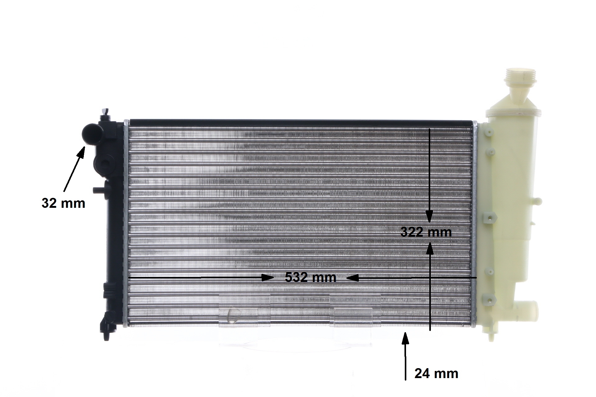 Radiateur du moteur 1330-A7 MAHLE ORIGINAL CR91000S PEUGEOT, FORD, CITROЁN, VOLVO