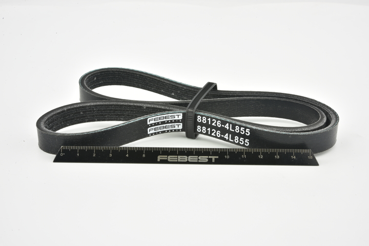 FEBEST 88126-4L855 Ozubený klínový řemen Délka: 855mm, Počet žeber: 4