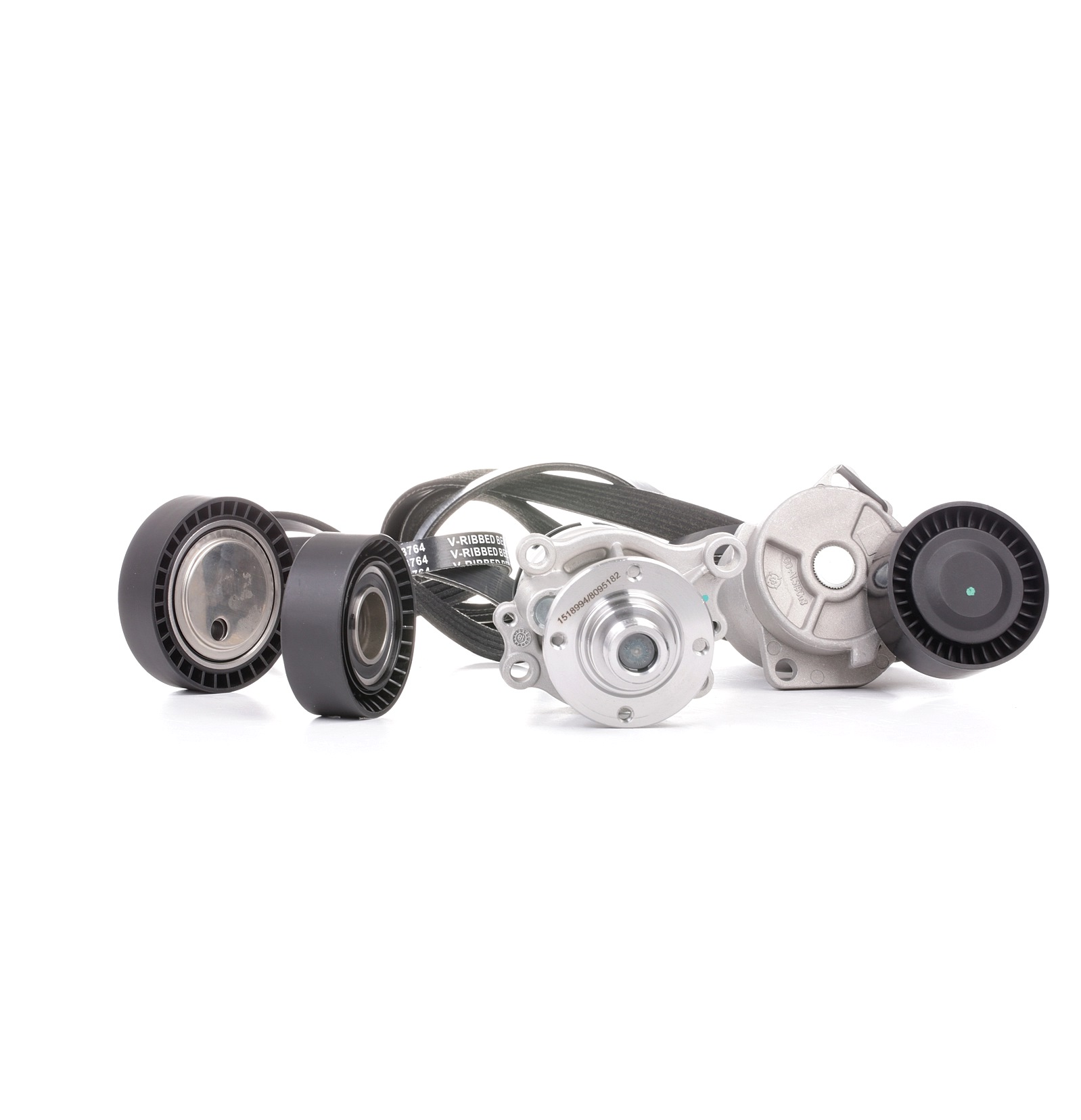 Water Pump + V-Ribbed Belt Kit RIDEX 4172P0015 rating