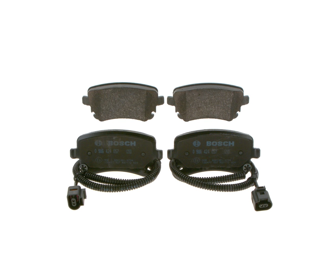 Bremsbeläge 0 986 424 057 BOSCH 3D0698451A VW, AUDI, SKODA, SEAT