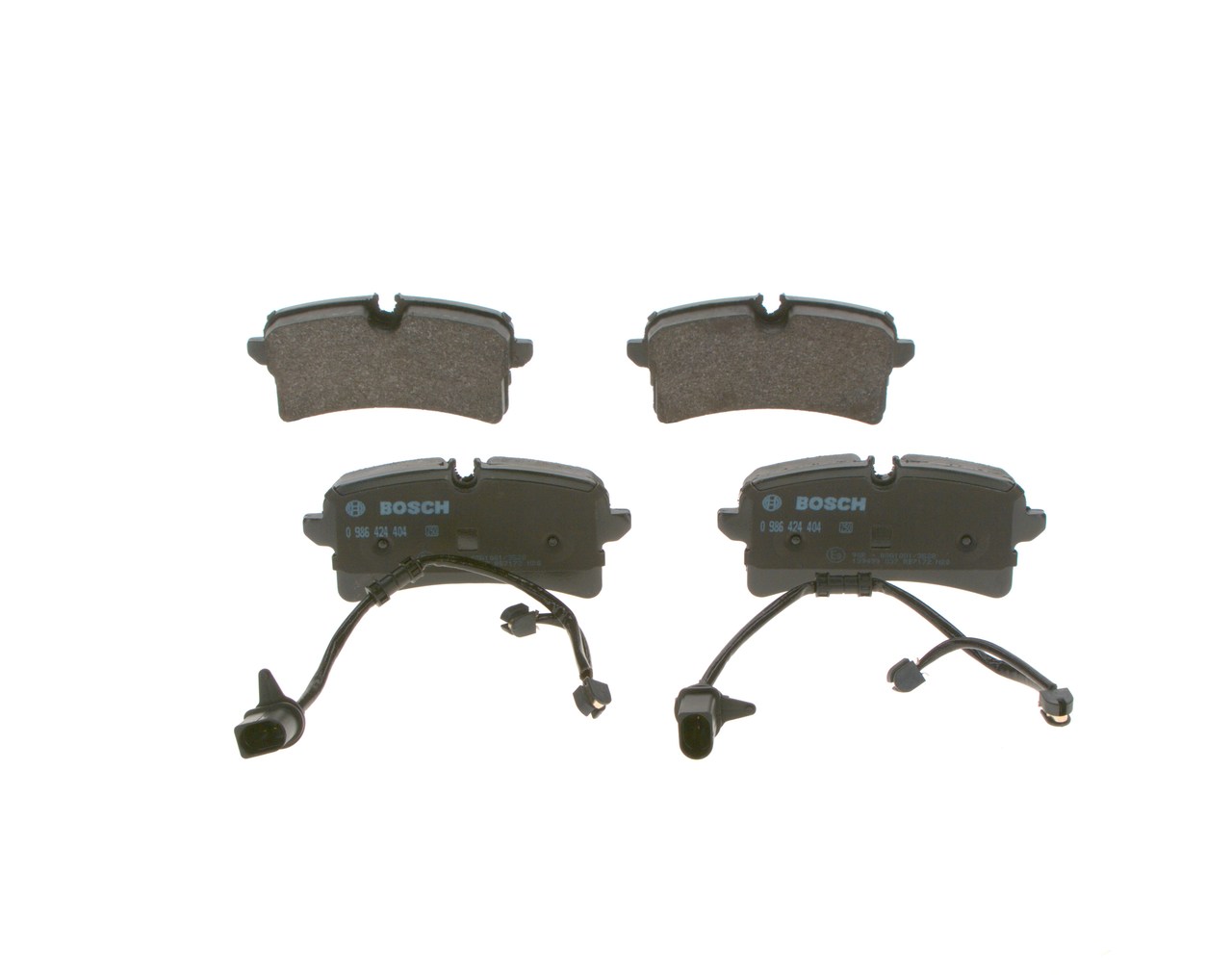 Комплект спирачно феродо, дискови спирачки 95B698451B BOSCH 0986424404 VW, PORSCHE