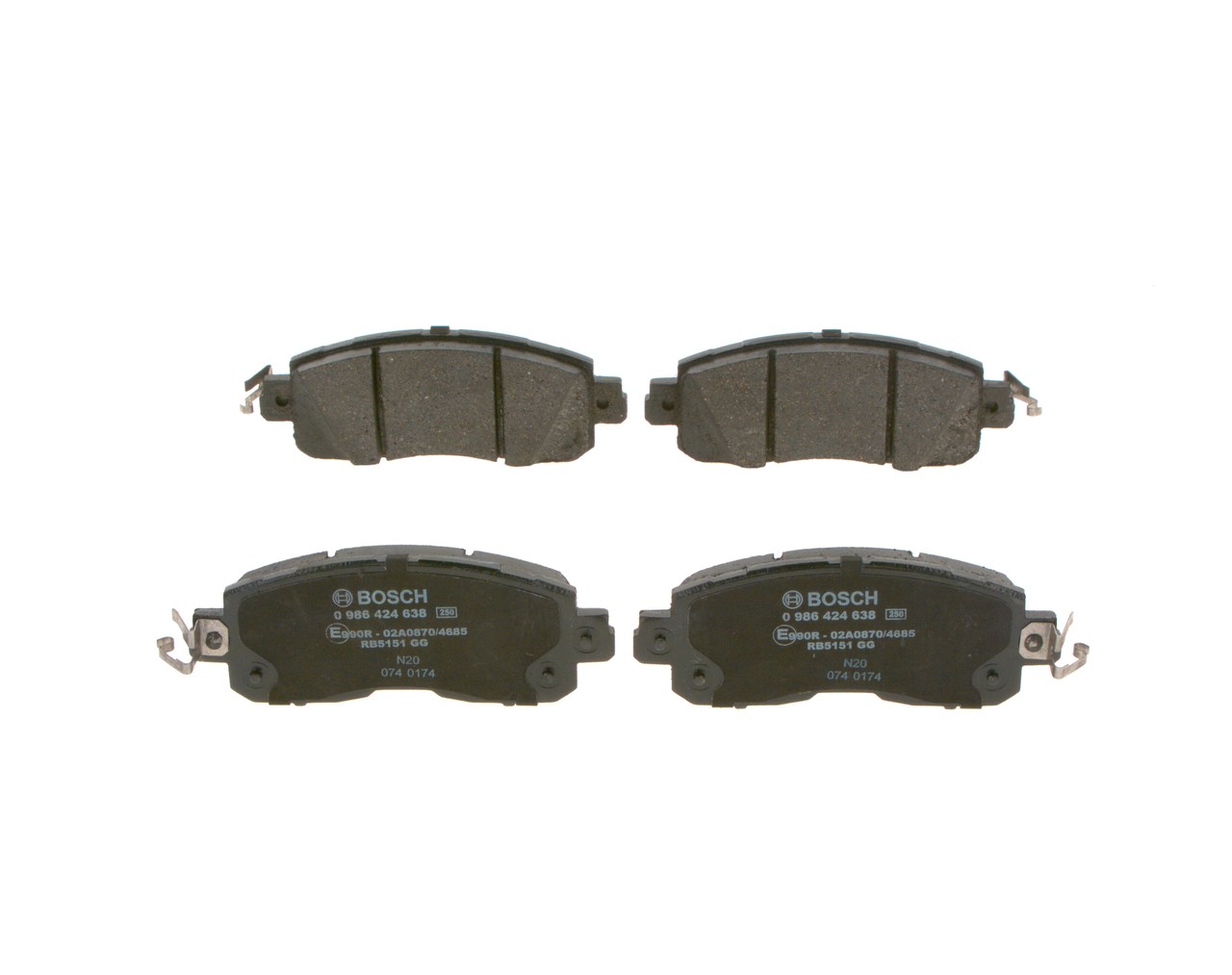 BP2438 BOSCH 0986424638 Спирачни накладки NISSAN Altima VI (L34) цена задни и предни