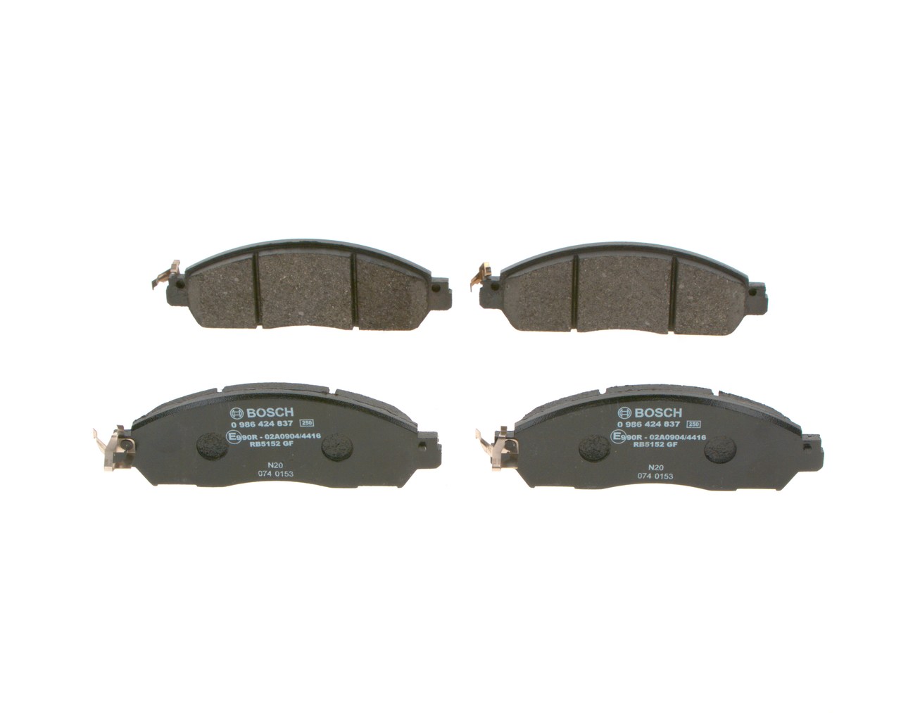 Plaquettes de frein D1060-4KH0C BOSCH 0986424837 RENAULT, NISSAN