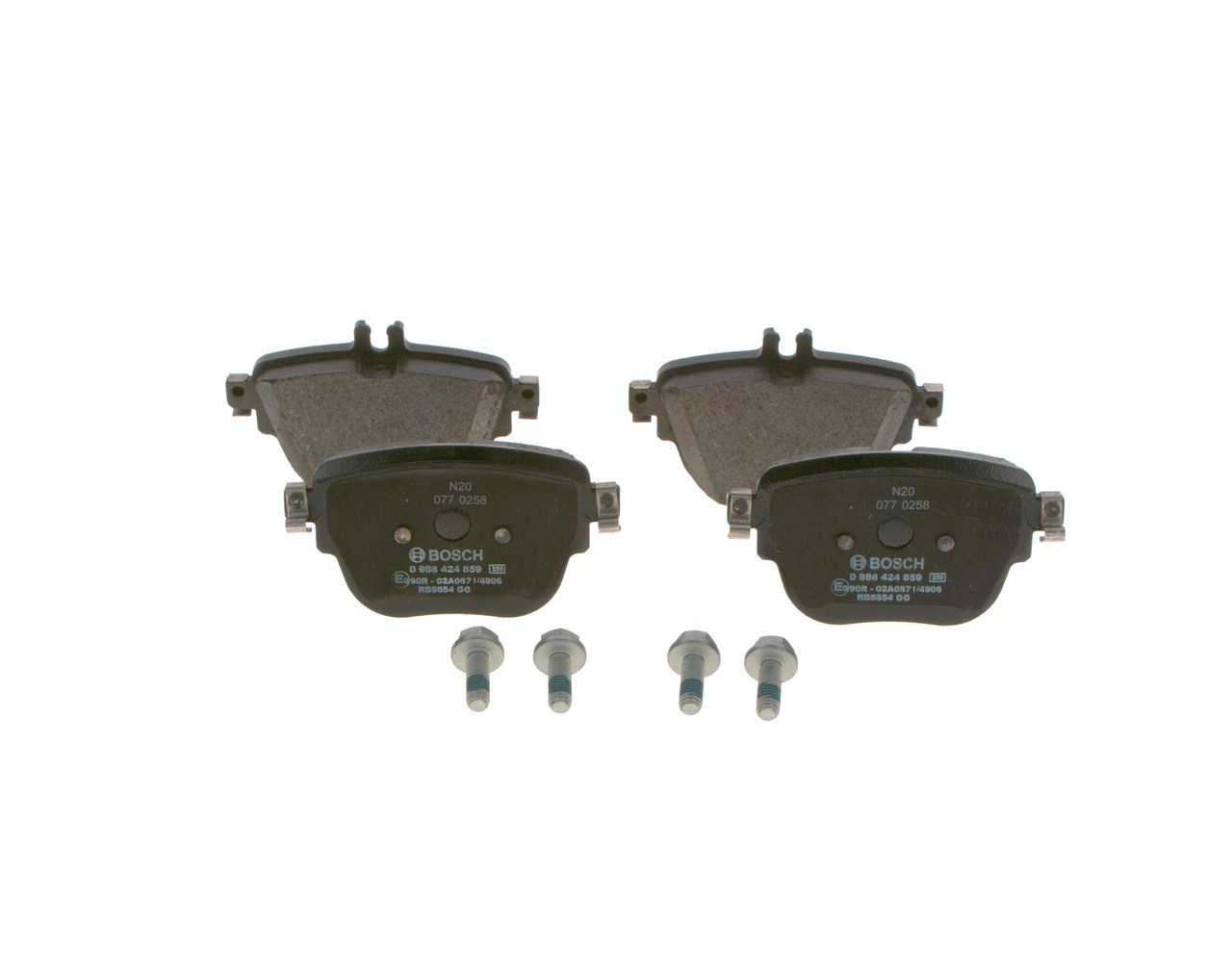 Bremsbeläge 0 986 424 859 BOSCH A0004206300 MERCEDES-BENZ, SSANGYONG, DAIMLER