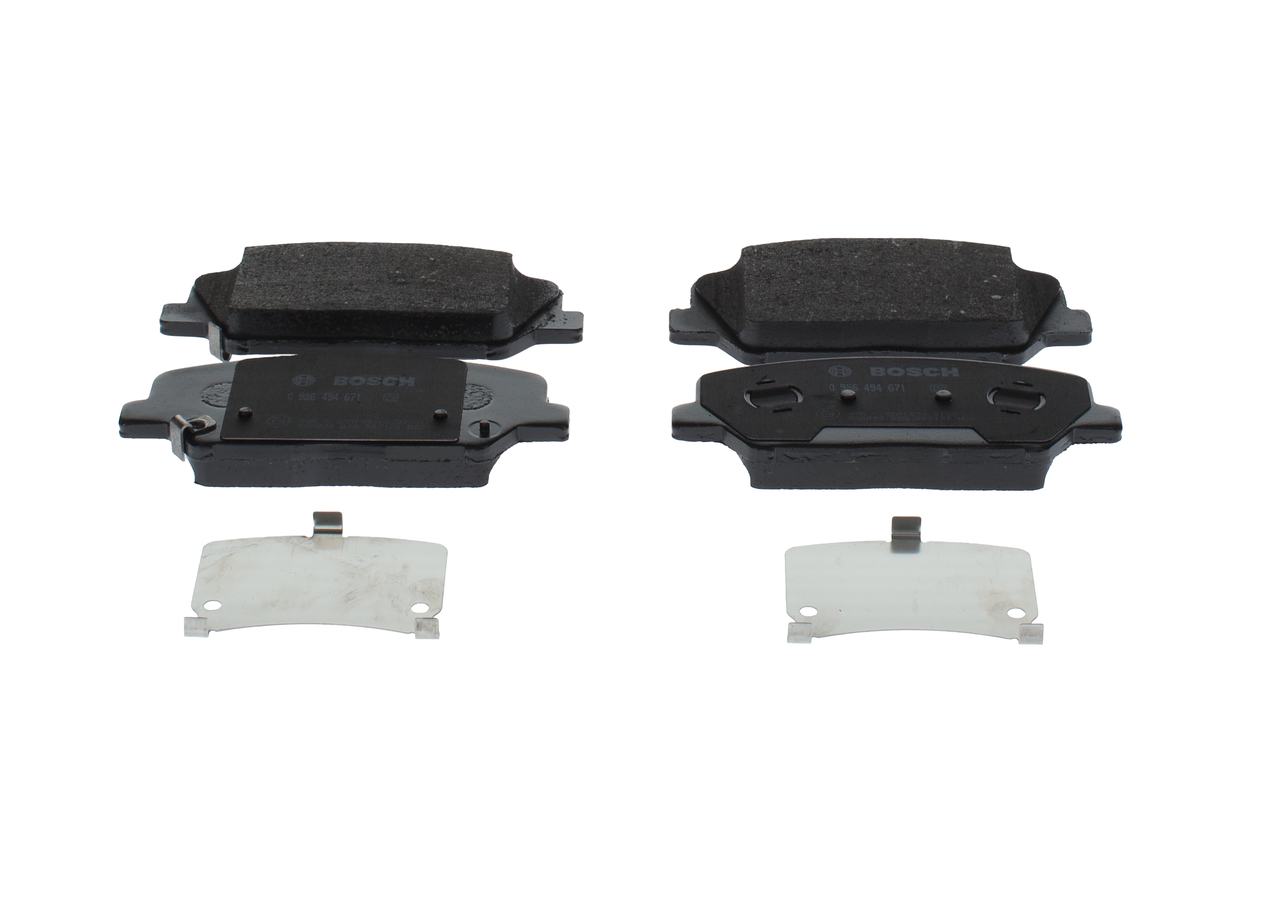 Bremsbeläge 0 986 494 671 BOSCH 58101A6A20 OPEL, HYUNDAI, KIA