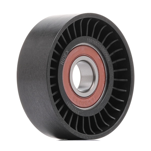 Spannrolle, Keilrippenriemen 310T0381 RIDEX 55352021 MERCEDES-BENZ, OPEL, FIAT, SUZUKI, CHEVROLET