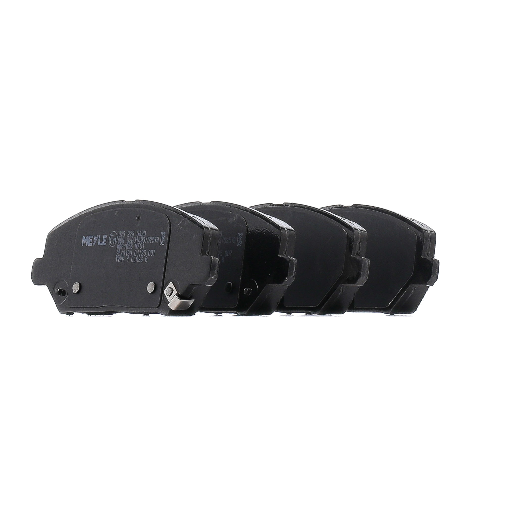 MEYLE 025 228 0420 Комплект спирачно феродо, дискови спирачки ширина: 149mm, височина: 59,4mm, дебелина: 19,7mm