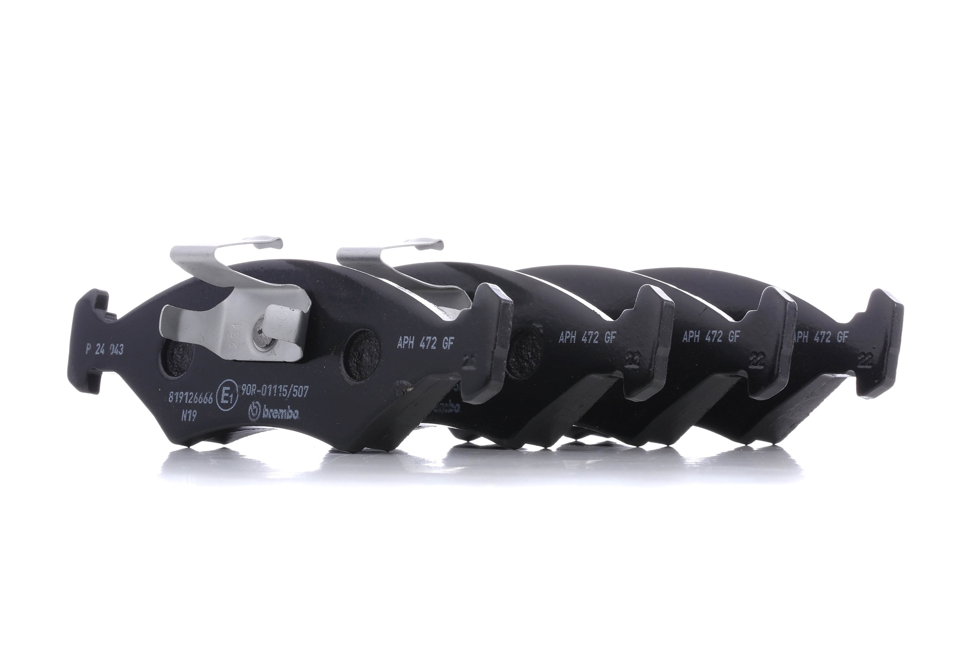 BREMBO P 24 043 Sada brzdových destiček, kotoučová brzda Šířka: 150mm, Výška: 46mm, Tloušťka/síla: 18mm