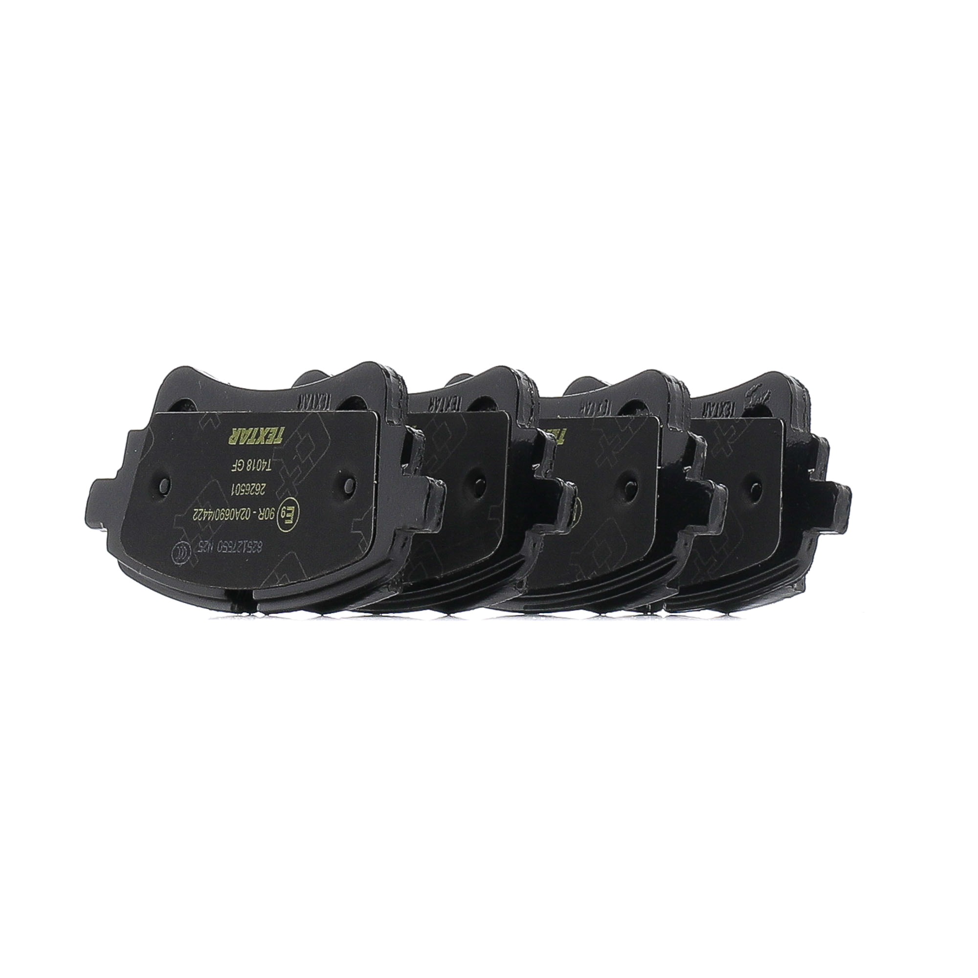 TEXTAR 2626501 Brake pad set Width: 129,1mm, Height 1: 58,6mm, Height 2: 58,5mm, Thickness: 17,5mm